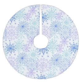 Blauwe Sneeuwvlokken Patroon - Kerstboom Kleed Rok