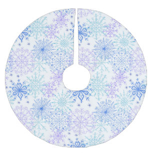 Blauwe Sneeuwvlokken Patroon - Kerstboom Kleed Rok