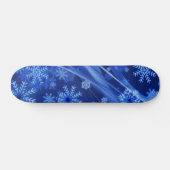 Blauwe sneeuwvlokken persoonlijk skateboard (Horizontaal)