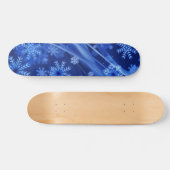 Blauwe sneeuwvlokken persoonlijk skateboard (Horizontaal)