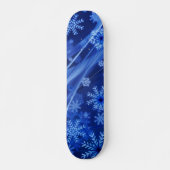 Blauwe sneeuwvlokken persoonlijk skateboard (Voorkant)