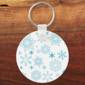 blauwe sneeuwvlokken sleutelhanger (Voorkant)