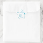 blauwe sneeuwvlokken ster sticker (Tas)