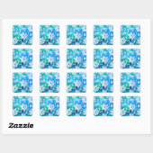 Blauwe sneeuwvlokken Stickers (Vel)