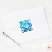 Blauwe sneeuwvlokken Stickers (Envelop)