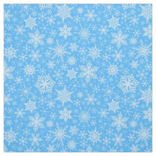 Blauwe sneeuwvlokken stof (Swatch)