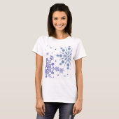 blauwe sneeuwvlokken t-shirt (Voorkant volledig)