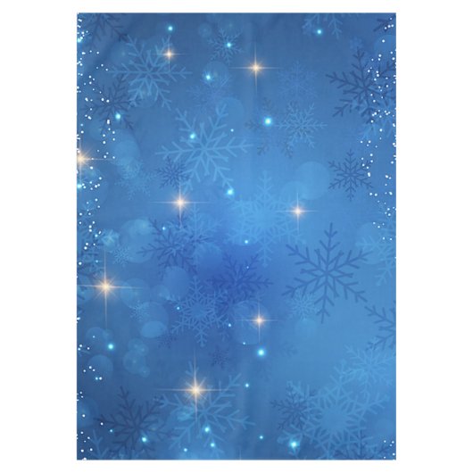 "Blauwe sneeuwvlokken" Tafelkleed (Voorkant)