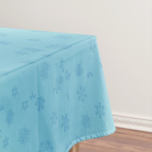Blauwe sneeuwvlokken tafelkleed (Voorbeeld)