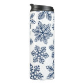 Blauwe sneeuwvlokken thermosbeker (Geroteerd rechts)