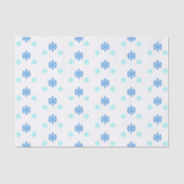 Blauwe sneeuwvlokken tissuepapier