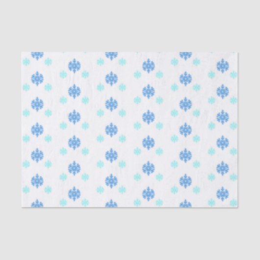 Blauwe sneeuwvlokken tissuepapier (Voorkant)