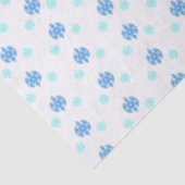 Blauwe sneeuwvlokken tissuepapier (Detail)