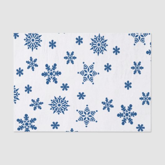 Blauwe sneeuwvlokken tissuepapier (Voorkant)