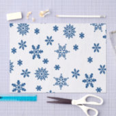 Blauwe sneeuwvlokken tissuepapier (Craft)
