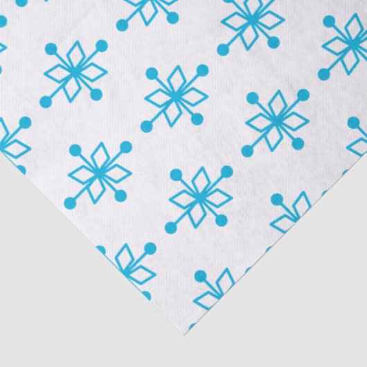 Blauwe sneeuwvlokken tissuepapier (Detail)