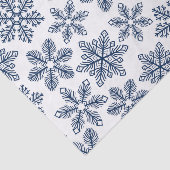 Blauwe sneeuwvlokken tissuepapier (Detail)