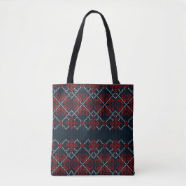 Blauwe sneeuwvlokken tote bag