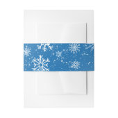 Blauwe sneeuwvlokken uitnodigingen wikkel (Voorkant Voorbeeld)