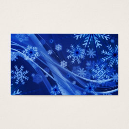Blauwe sneeuwvlokken visitekaartje