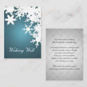 blauwe sneeuwvlokken voor putkaarten informatiekaartje (Voorkant / Achterkant)