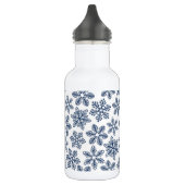 Blauwe sneeuwvlokken waterfles  (Links)