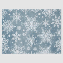 Blauwe Sneeuwvlokken Waterverf Winter Vakantie