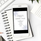 Blauwe Sneeuwvlokken Winter Post Trouw Brunch Kaart