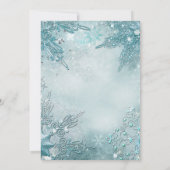 Blauwe sneeuwvlokken Winter Wonderland Holiday Par Kaart (Achterkant)