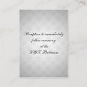 blauwe sneeuwvlokken wintertrouwkaarten informatiekaartje (Achterkant)