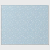 Blauwe sneeuwvlokken Wintervakantie Kerstmis Cadeaupapier (Vlak)