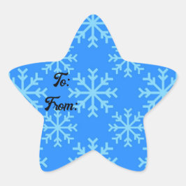 Blauwe sneeuwvlokster van en naar Sticker