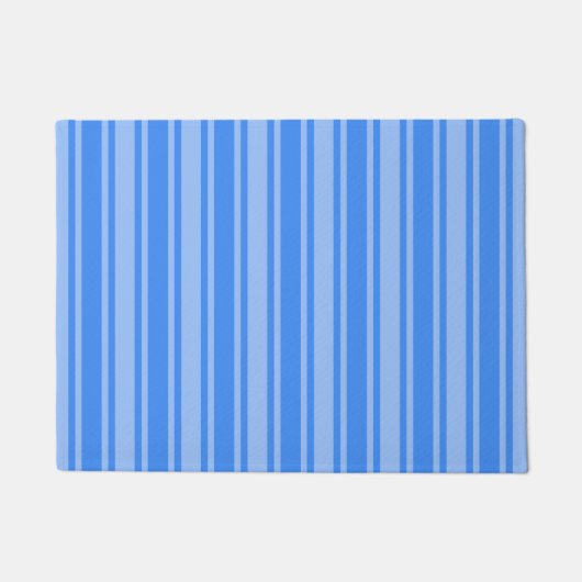 Blauwe snoepjes strepen deurmat (Voorkant)