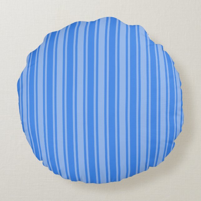 Blauwe snoepjes strepen rond kussen (Achterkant)