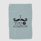 Blauwe snor je een vraag Humor Vaderdag Golfhanddoek (Voorkant)