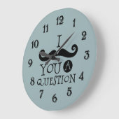 Blauwe snor je een vraag Humor Vaderdag Grote Klok (Hoek)