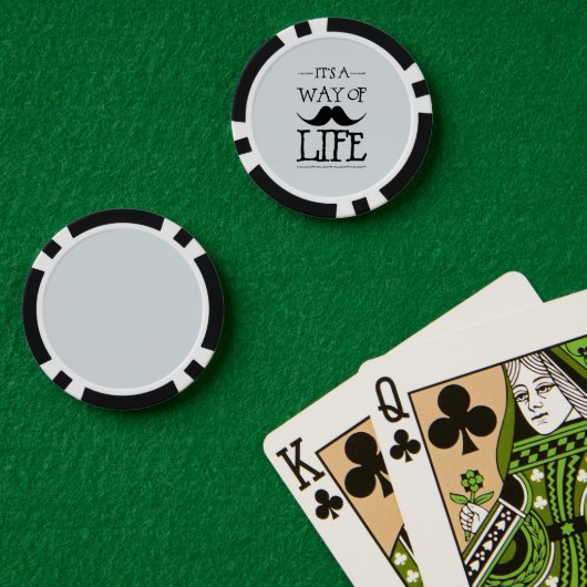 Blauwe Snor Levensstijl Poker Chips (Pokertafel (Dubbel))