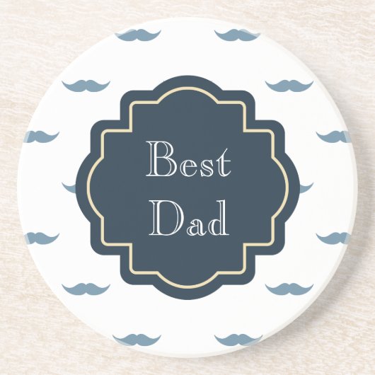 Blauwe snor zandsteen onderzetter (Voorkant)