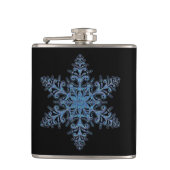 Blauwe Snowflake-fles Heupfles (Voorkant)