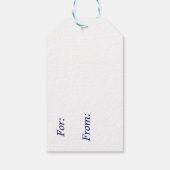 Blauwe Snowflake kerstbulb Cadeaulabel (Achterkant)