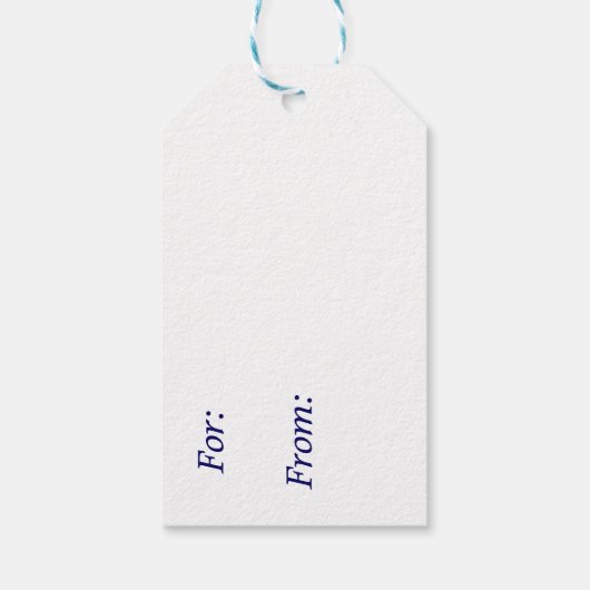 Blauwe Snowflake kerstbulb Cadeaulabel (Achterkant)