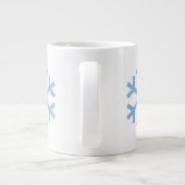 Blauwe Snowflake kerstcadeaukoffie Mok (Achterkant)