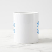 Blauwe Snowflake kerstcadeaukoffie Mok (Voorkant)