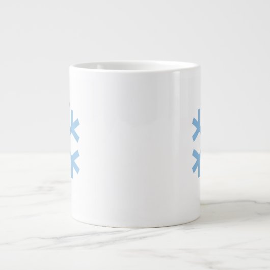 Blauwe Snowflake kerstcadeaukoffie Mok (Voorkant)