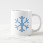 Blauwe Snowflake kerstcadeaukoffie Mok (Rechts)