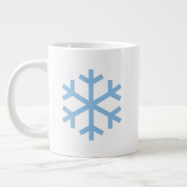 Blauwe Snowflake kerstcadeaukoffie Mok