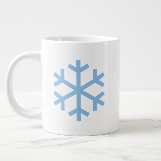 Blauwe Snowflake kerstcadeaukoffie Mok (Links)