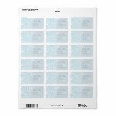 Blauwe Snowflakes kerstbruiloft labels (Full Sheet)