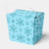 Blauwe Snowflakes-PARTIJ FAVOR BOXES, neem uit Bedankdoosjes (Achterkant)