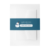 Blauwe Snowman, kerstfeest Uitnodigingen Wikkel (Voorkant Voorbeeld)